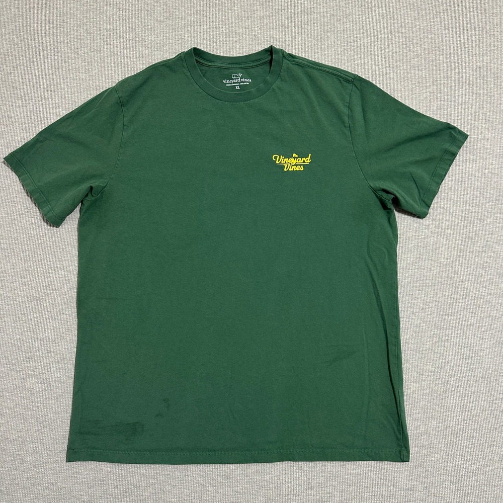 Vineyard Vines Golf Graphic Logo Short Sleeve T-Shirt Cotton Green Mens XL
